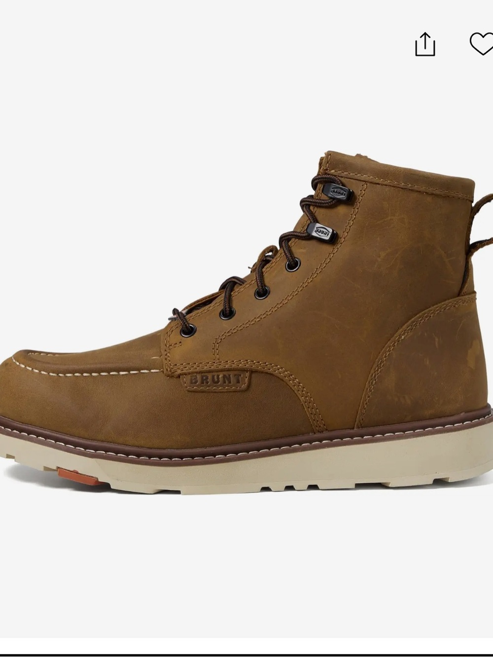Brunt The Marin Unlined CompToe Boot — Brown Leather Lace-Up Men's Ankle Boot - Picture 3 of 12